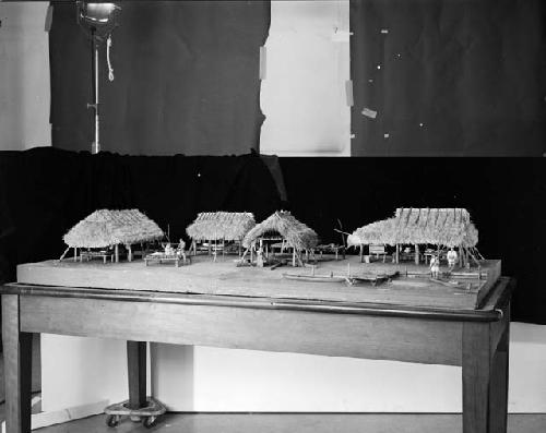 Model of House Group of the Seminole Indians
