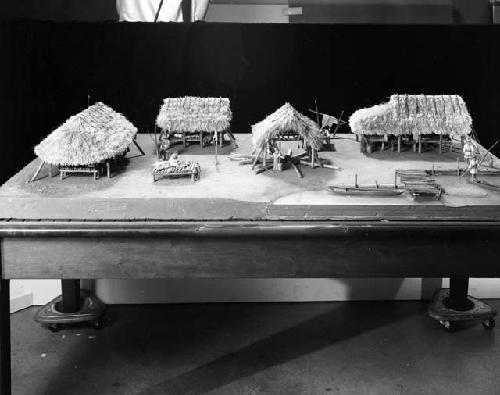 Model of House Group of the Seminole Indians
