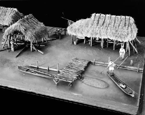 Model of House Group of the Seminole Indians
