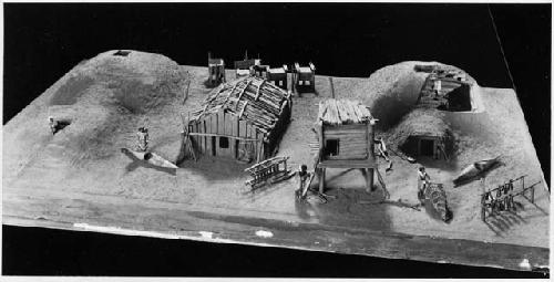 Model of House Group of the Seminole Indians
