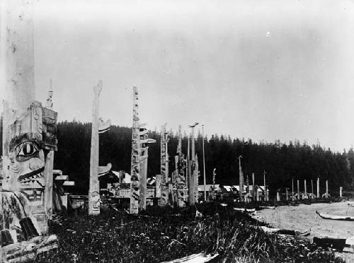 Totem poles at Skidegate