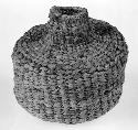 Bottle shaped basket made of corn husk (iriquois:seneca)
