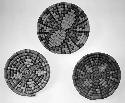 Three Hopi basketry trays