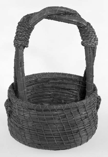 Coiled pine needle basket