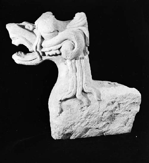 Stone serpent head