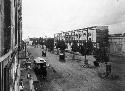 Commercial Street showing tram of mules