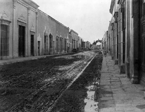 City gate and street