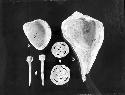 shell disks, implements and drinking cup