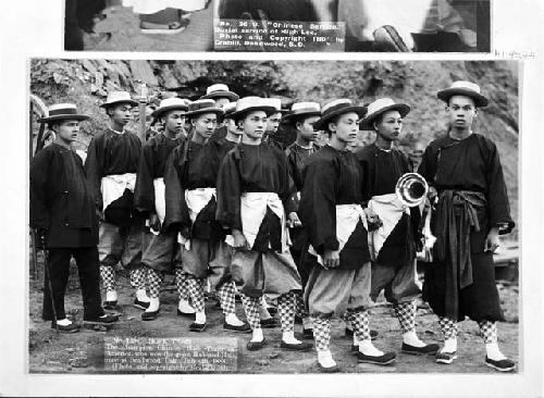 Chinese hose team stands in uniforms