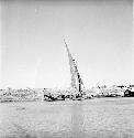 A boat on Indus river at Pattan Ferry