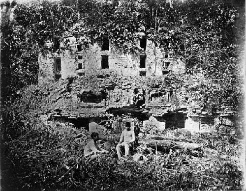 Yaxchilan Structure G - Reproduction from book "Usumatsintla Valley" by T. Maler