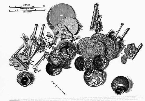 Plan of Deposit XVI, Grave 26 - Reproduced in Exhibit Room 35, 1977