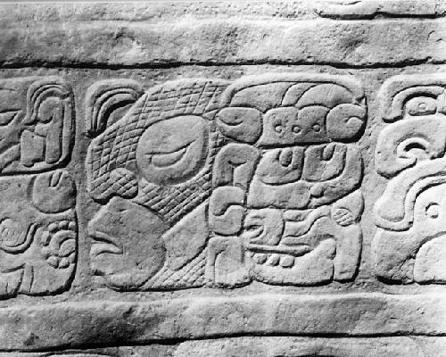 Reproduction from print of Stela 1, Detail