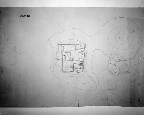 Map of Los Muertos, Arizona, Ruin 21, field map 14