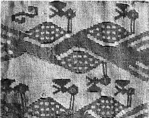 Peruvian textile with hummingbird design