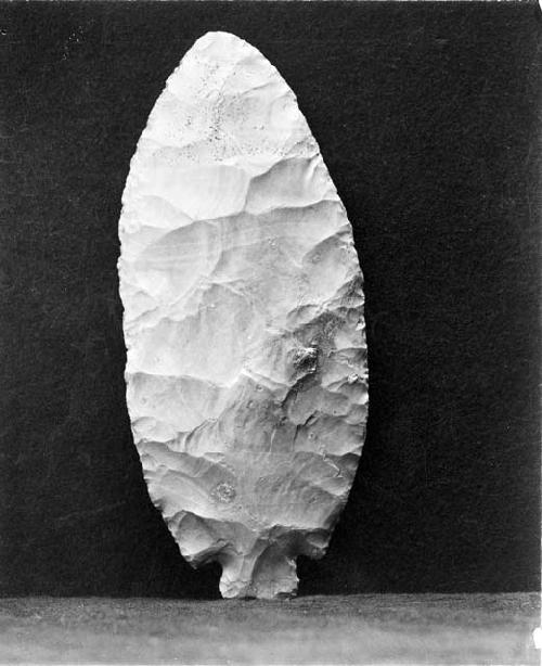 Flint spear head, found 1888 near city hall