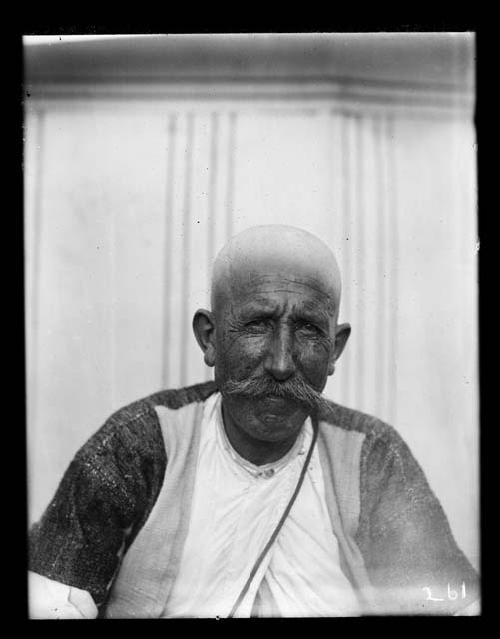 Glass plates of tribal men in Northern Africa