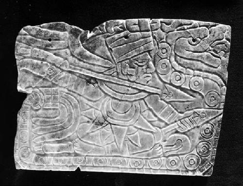 Jade slab with carvings