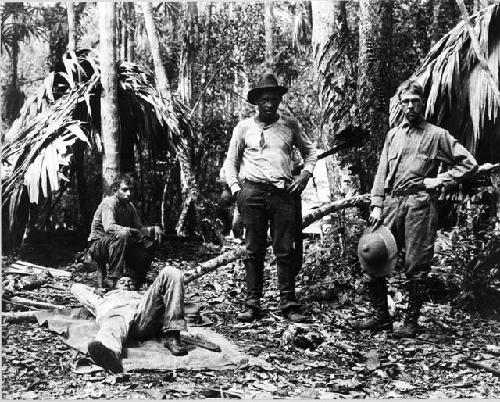 Dr. S. G. Morley with three Indian assistants