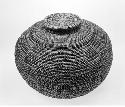 Woven basket/jar with lid