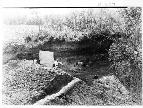 Site of latest artifact and bison association