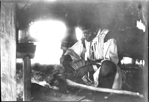 Geo Osceola, seminole silversmith at work