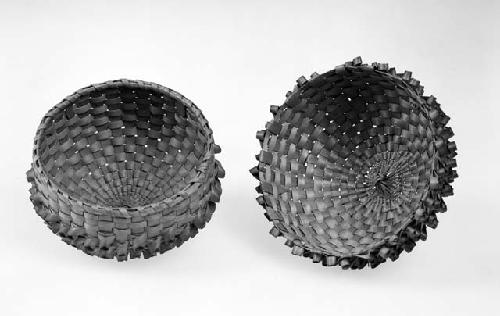 Spherical basket with cover, taken apart