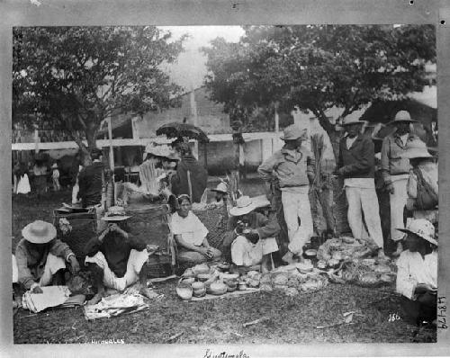 Quiche Maya vendors of huacales (calabashes)