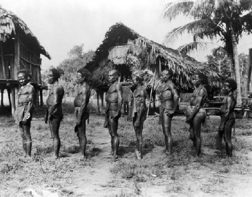 Group of men in village of Bien