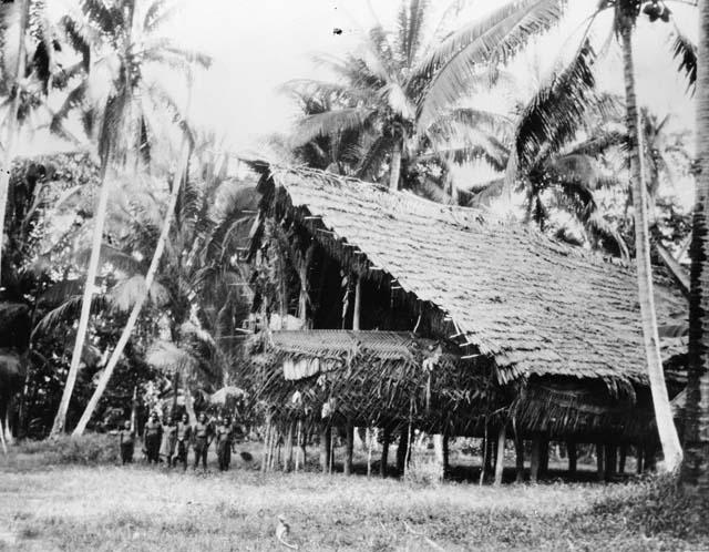 Bachelor house, Village of Bien, lower Sepik River (Copy Photo of ...