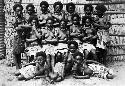 Fifteen tatooed girls from Uiaku, Papua New Guinea (Copy photo of H22743)