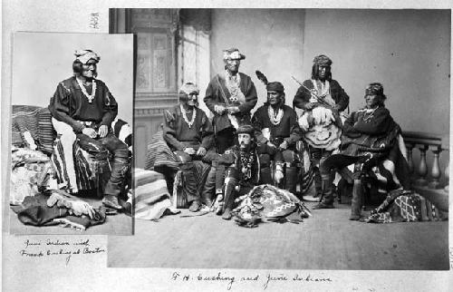 "F.H. Cushing with Zuni Indians," Boston studio portrait by Black, 1882