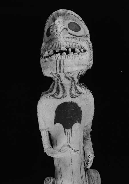 Anthropomorphic figure covered with bark cloth