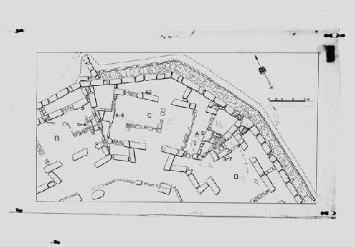 Maps of site at Pucara, Peru - from expedition of A. V. Kidder