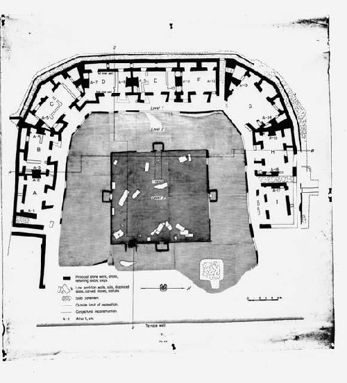 Maps of site at Pucara, Peru - from expedition of A. V. Kidder