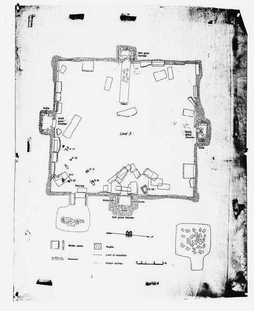 Maps of site at Pucara, Peru - from expedition of A. V. Kidder