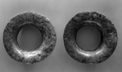 Two jadite ear disks