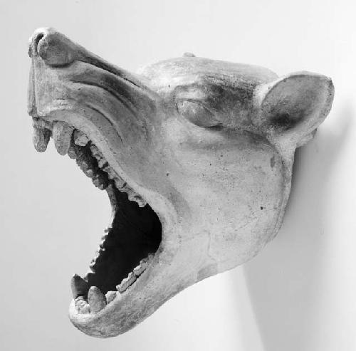 Ceramic head of wolf