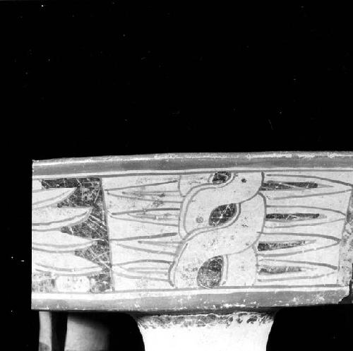 Dish - decorated with glyphs