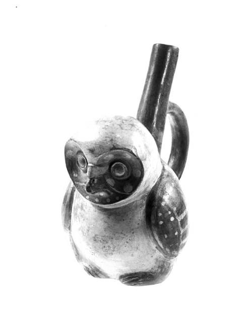 Moche stirrup pot (owl-shaped)