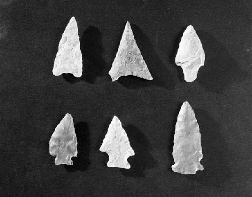 Six arrowheads