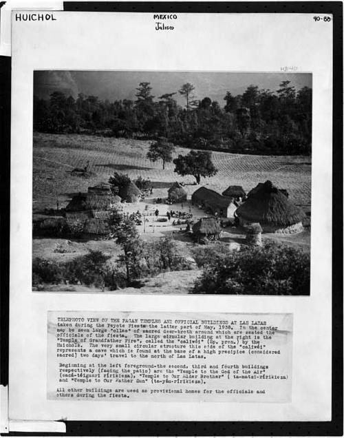 Telephoto view of pagan temples and official dwellings at Las Latas