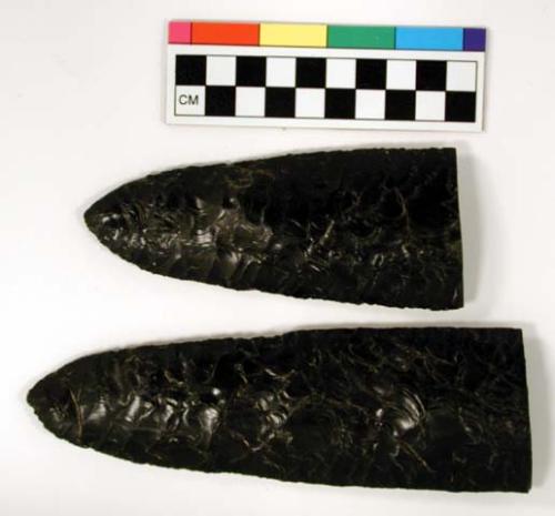 Chipped implement, obsidian