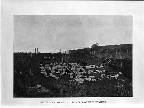 Reproduction of Part of Burial Ground at Chirico, Showing Excavations, From Book