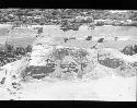 Aerial view of the southern part of Huaca del Sol, probably the largest adobe structure in all of South America