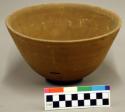 Ceramic vessel, complete bowl, plain.