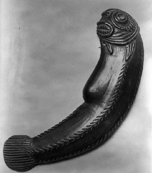 Carving of fishlike animal