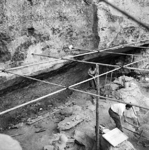 Excavation site at Abri Pataud, Les Eyzies, France