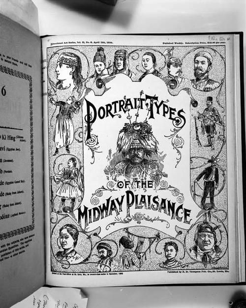 Title pages of Portait Types of Midway Plaisance, World's Columbian Exposition of 1893