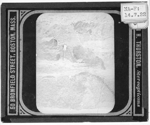 Lantern slide of excavation of Turner Mound, Ohio by Putnam, 1884